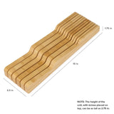 Knife Block Drawer Organizer - Natural Bamboo