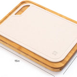 Bamboo Cutting Board with Nesting Rice Fiber Chopping Board (15 x 11 in)