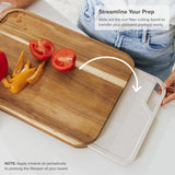 Acacia Cutting Board with Nesting Rice Fiber Chopping Board (17 x 12.5 in)