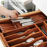 Knife Block Drawer Organizer - Acacia