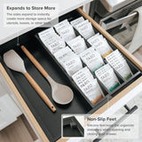 Bamboo Tea Bags & Coffee Pods Drawer Organizer Black Finish