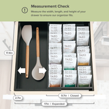 Bamboo Tea Bags & Coffee Pods Drawer Organizer Black Finish