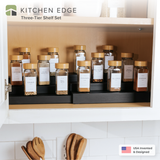 3 Tier Spice Shelf - Black Bamboo