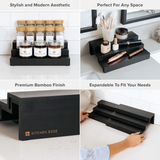 3 Tier Spice Shelf - Black Bamboo
