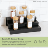 3 Tier Spice Shelf - Black Bamboo