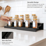 3 Tier Spice Shelf - Black Bamboo