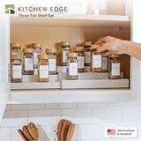 3 Tier Spice Shelf - White Bamboo