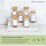 3 Tier Spice Shelf - White Bamboo