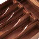 Rounded Silverware Drawer Organizer - Acacia