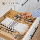 Knife Block Drawer Organizer - Natural Bamboo