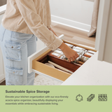 Acacia Spice Drawer Organizer (Expands 10.5 to 18.5 in)