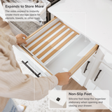 Bamboo Spice Drawer Organizer Whit Finish (Expands 10.5 to 18.5 in)