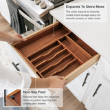 Acacia Drawer Organizer for Silverware & Utensils (Expands 11-19in)