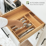 Bamboo Drawer Organizer for Silverware & Utensils (Expands 11-19in)