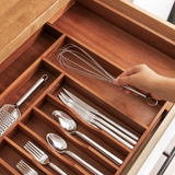Acacia Drawer Organizer for Silverware & Utensils (Expands 16-28in)