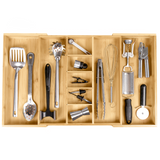 Bamboo Utensils & Junk Drawer Organizer (Expands 16-28in)