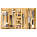 Bamboo Utensils & Junk Drawer Organizer (Expands 15.75-28in)