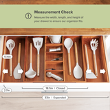 Acacia Utensils & Junk Drawer Organizer (Expands 18.5-33in)