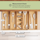 Bamboo Utensils & Junk Drawer Organizer (Expands 16-28in)