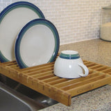 Bamboo Over the Sink Dish Drying Rack