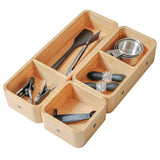 Modular Drawer Containers - Natural Bamboo