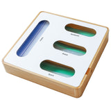 4 Slot Ziplock Bag Organizer - Natural Bamboo & White Metal