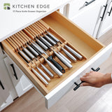 17 Slot Knife Drawer Organizer - Natural Bamboo