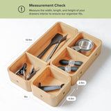 Modular Drawer Containers - Natural Bamboo