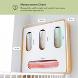 4 Slot Ziplock Bag Organizer - Natural Bamboo & White Metal