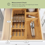 Slanted Silverware + Large Utensils Organizers - Bamboo