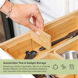 Modular Drawer Containers - Natural Bamboo