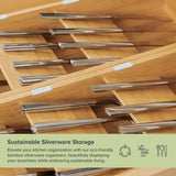2 Slanted Silverware Organizers - Bamboo