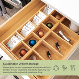 Large Utensils + Tea Bags & Coffee Pods Organizers - Bamboo
