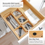 Modular Drawer Containers - Natural Bamboo