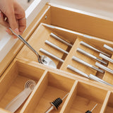 Slanted Silverware + Large Utensils Organizers - Bamboo