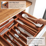 Acacia Drawer Organizer for Silverware & Utensils (Expands 14.75-25in)