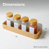 Magnetic Shelf Set - Natural Bamboo & White Metal