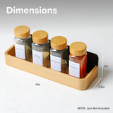 Magnetic Shelf Set - Natural Bamboo & Black Metal