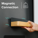 Magnetic Shelf Set - Natural Bamboo & Black Metal