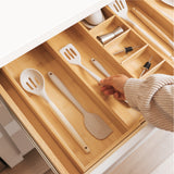 Bamboo Utensils & Junk Drawer Organizer (Expands 15.75-28in)