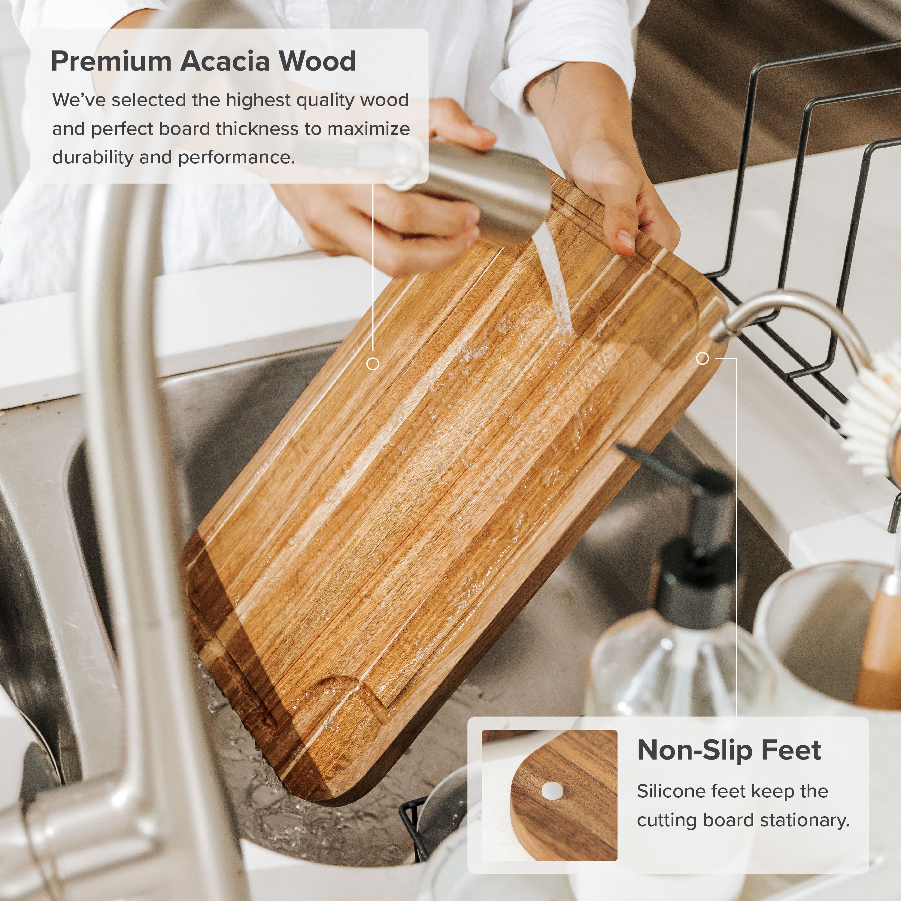Acacia Cutting Board Set KitchenEdge