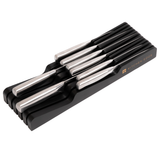 Knife Block Drawer Organizer - Black Bamboo