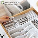 Knife Block Drawer Organizer - White Bamboo