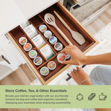 Acacia Tea Bags & Coffee Pods Drawer Organizer