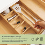 Bamboo Utensils & Junk Drawer Organizer (Expands 15.75-28in)