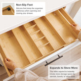 Bamboo Utensils & Junk Drawer Organizer (Expands 15.75-28in)