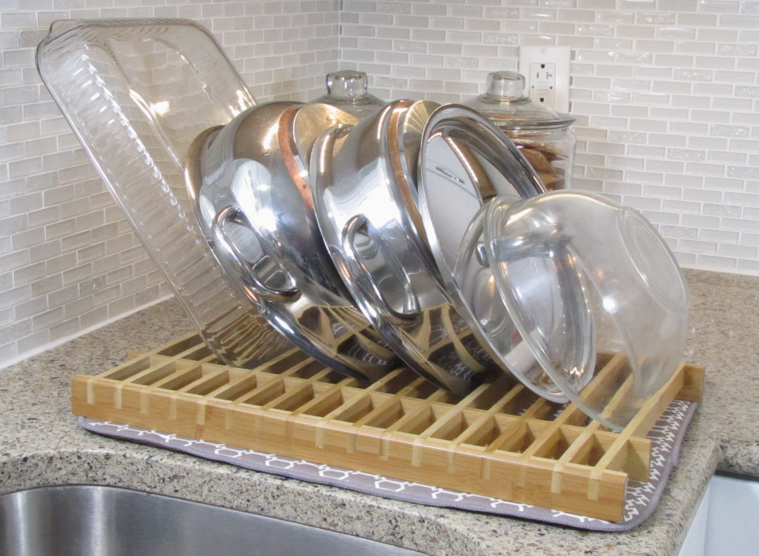 Over The Sink Dish Rack , Stainless Steel Dish Drying Rack Plate