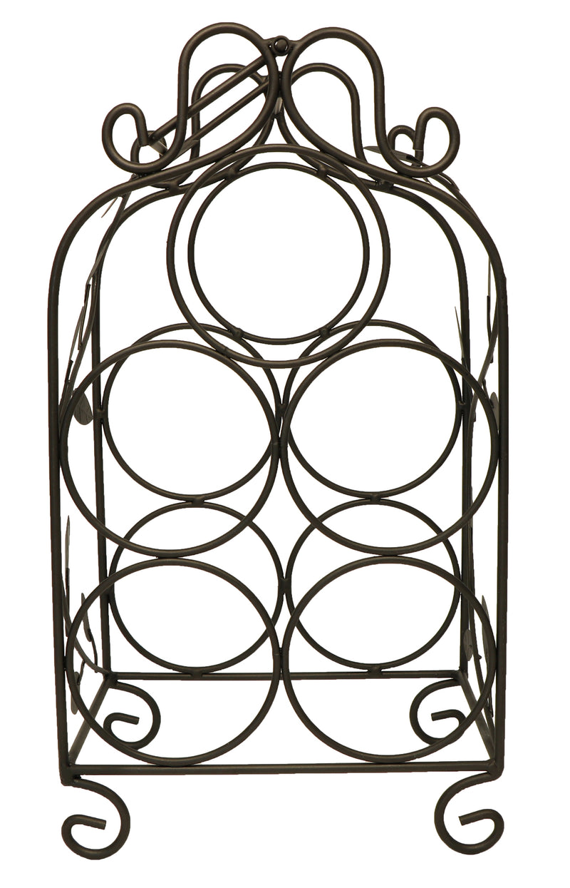 Rosabel™ 5 Bottle Metal Wine Rack for Tabletop or Countertop by KitchenEdge™, Free Standing, Matte Black Metallic Finish