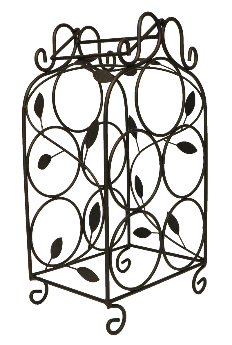 Rosabel™ 5 Bottle Metal Wine Rack for Tabletop or Countertop by KitchenEdge™, Free Standing, Matte Black Metallic Finish