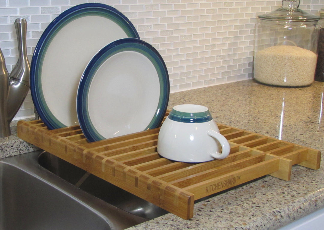 Bamboo Over the Sink Dish Drying Rack – KitchenEdge